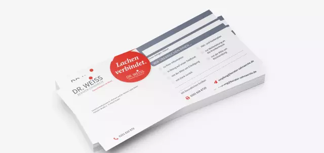 kurzmitteilung zahnarztpraxis grafikdesign