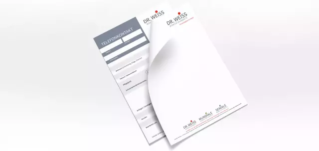 briefpapier corporate design zahnarztpraxis