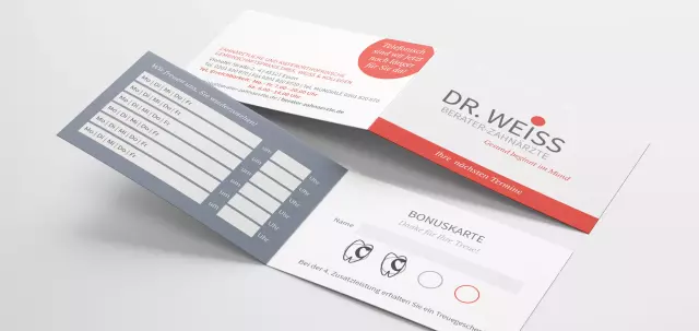 terminkarten zahnarztpraxis grafikdesigner