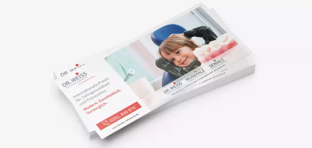 flyer zahnarzt zahnheilkunde grafikdesign