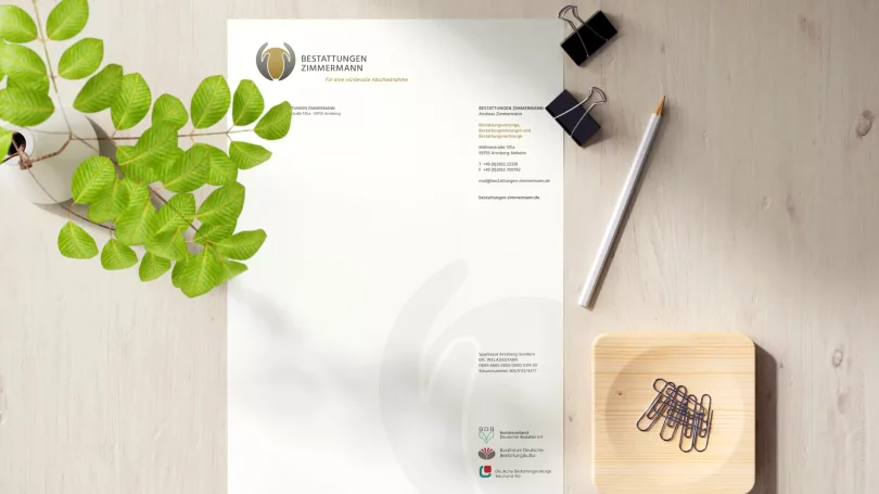 bestatter corporate design briefbogen