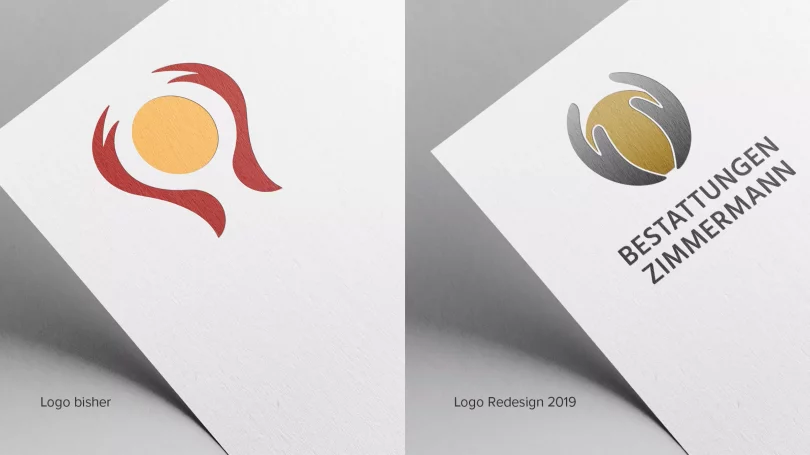 logo bestatter redesign vorher nachher
