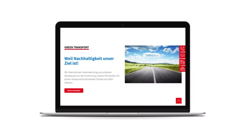 gestaltung webseite spedition
